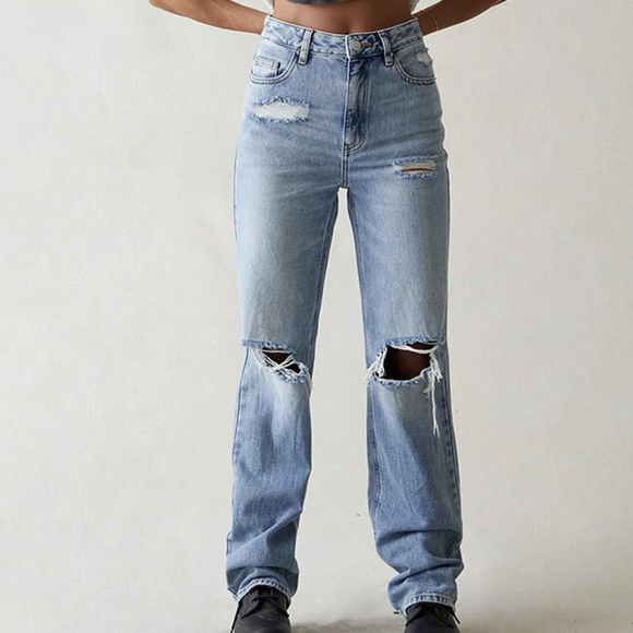 PacSun Denim - PacSun Light Blue Ripped '90s Boyfriend Jeans Size 28